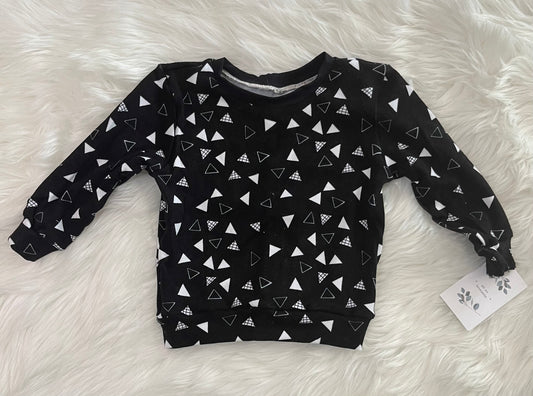 6-9m black triangle crewneck