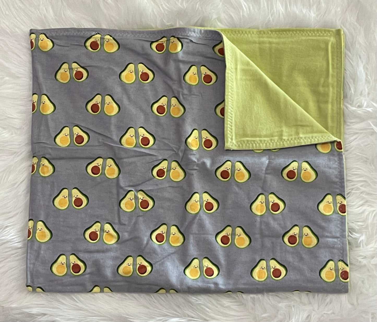 Avocado toddler blanket