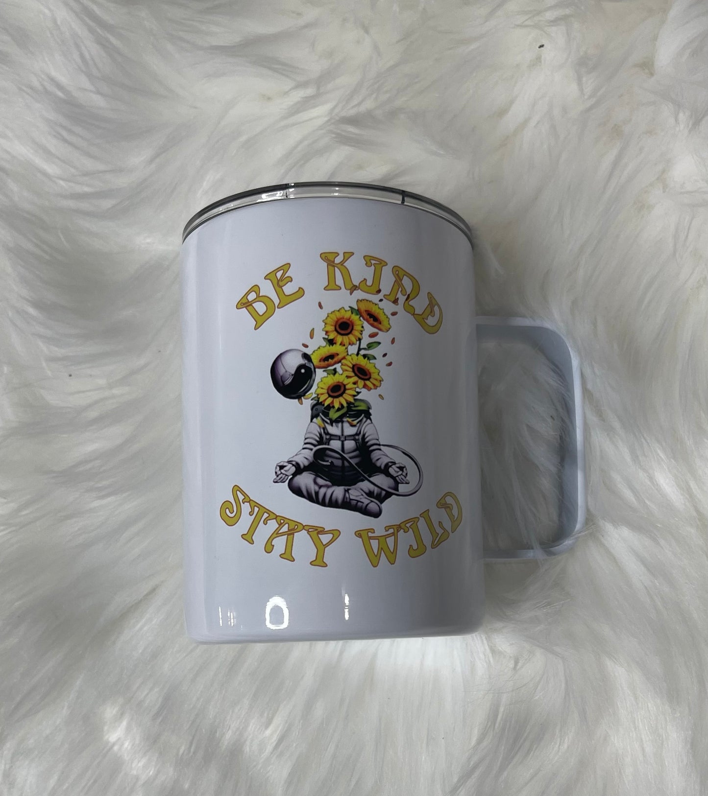 Be kind stay wild. Stainless mug